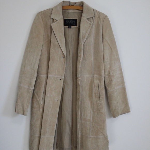 Wilsons Leather Jackets & Blazers - Wilson's Leather Suede Patchwork coat